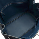 エルメス HERMES バーキン35 ブルードプリュス トゴ ハンドバッグ シルバー金具 青 紺