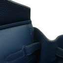 エルメス HERMES バーキン35 ブルードプリュス トゴ ハンドバッグ シルバー金具 青 紺