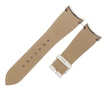 ロジェデュブイ ROGER DUBUIS エクスカリバー EX42用 ラバーバンド ホワイト クロコダイル 腕時計パーツ 新品同様 純正 替え ベルト ストラップ バネ棒 25mm ホワイト 白