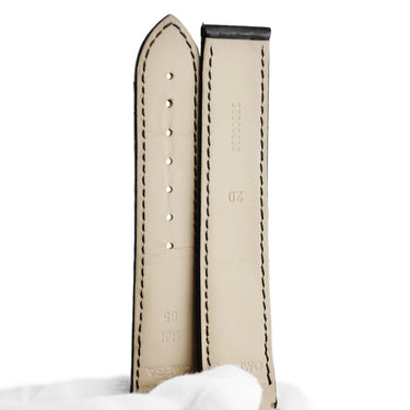 オメガ OMEGA シーマスター プラネットオーシャン用 クロコバンド 98000369 ブラック クロコダイル 腕時計パーツ 純正 ベルト バックル用 替え 20mm ブラック 黒