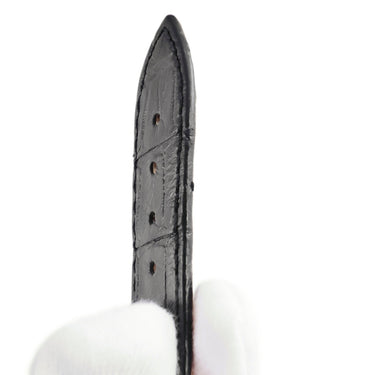 オメガ OMEGA シーマスター プラネットオーシャン用 クロコバンド 98000369 ブラック クロコダイル 腕時計パーツ 純正 ベルト バックル用 替え 20mm ブラック 黒