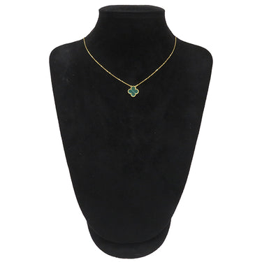 ヴァンクリーフアーペル Van Cleef & Arpels ヴィンテージ アルハンブラ ペンダント VCARO9VA00 グリーンXイエローゴールド K18YG マラカイト ネックレス 750 18金