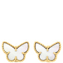 ヴァンクリーフアーペル Van Cleef & Arpels スウィート パピヨン VCARN5JM00 パールホワイトXイエローゴールド K18YG マザーオブパール ピアス 750 18K 18金