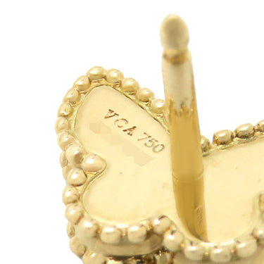 ヴァンクリーフアーペル Van Cleef & Arpels スウィート パピヨン VCARN5JM00 パールホワイトXイエローゴールド K18YG マザーオブパール ピアス 750 18K 18金