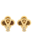 ヴァンクリーフアーペル Van Cleef & Arpels ヴィンテージ アルハンブラ VCARD40500 ブラウン×イエローゴールド K18YG タイガーアイ ピアス 黒 750YG 18K