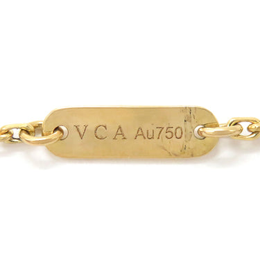 ヴァンクリーフアーペル Van Cleef & Arpels ラッキーアルハンブラ パピヨン ペンダント VCARD99500 イエローゴールド×ホワイト K18YG マザーオブパール ネックレス Au750