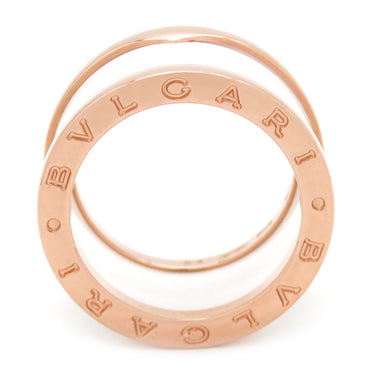 ブルガリ BVLGARI ビーゼロワン B-zero1 4バンドリング 345837 ピンクゴールド×ホワイト K18PG セラミック #54(JP14) リング 指輪 白 750PG 18金 13号