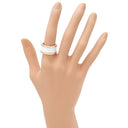 ブルガリ BVLGARI ビーゼロワン B-zero1 4バンドリング 345837 ピンクゴールド×ホワイト K18PG セラミック #54(JP14) リング 指輪 白 750PG 18金 13号