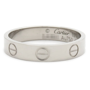 カルティエ Cartier ミニラブリング B4085100 ホワイトゴールド K18WG #52(JP12) リング 指輪 LOVE Ring 750 名前・日付けの刻印あり 11.5号