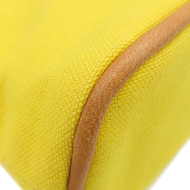 エルメス HERMES ボリードポーチ ミニミニ イエロー コットン ポーチ シルバー金具 黄色