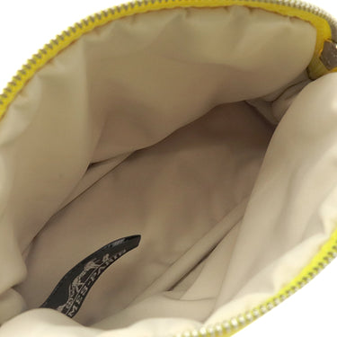 エルメス HERMES ボリードポーチ ミニミニ イエロー コットン ポーチ シルバー金具 黄色