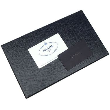 プラダ PRADA ロゴ スマホポーチ 2ZH064 NERO サフィアーノレザー ポーチ シルバー金具 クラッチバッグ セカンドバッグ 黒