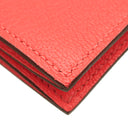 エルメス HERMES ベアン ローズテキサス シェーブル カードケース シルバー金具 新品 未使用 名刺入れ