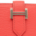 エルメス HERMES ベアン ローズテキサス シェーブル カードケース シルバー金具 新品 未使用 名刺入れ