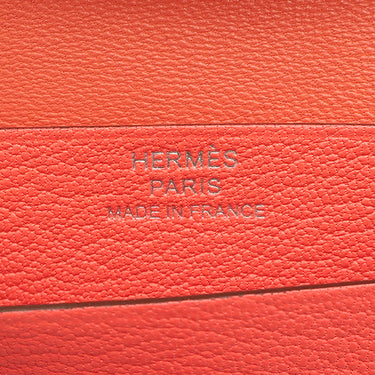 エルメス HERMES ベアン ローズテキサス シェーブル カードケース シルバー金具 新品 未使用 名刺入れ