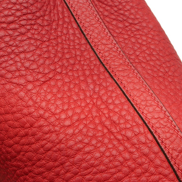 エルメス HERMES ピコタンPM ヴァーミリオン トリヨンクレマンス ハンドバッグ シルバー金具 赤