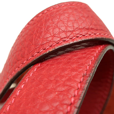 エルメス HERMES ピコタンPM ヴァーミリオン トリヨンクレマンス ハンドバッグ シルバー金具 赤