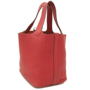 エルメス HERMES ピコタンPM ヴァーミリオン トリヨンクレマンス ハンドバッグ シルバー金具 赤