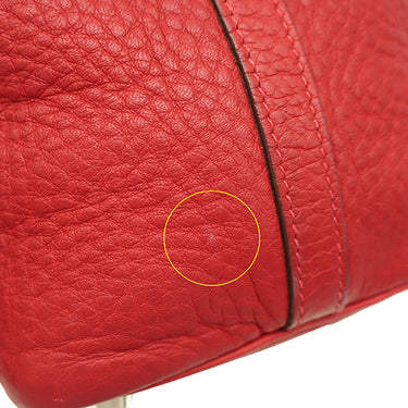 エルメス HERMES ピコタンPM ヴァーミリオン トリヨンクレマンス ハンドバッグ シルバー金具 赤