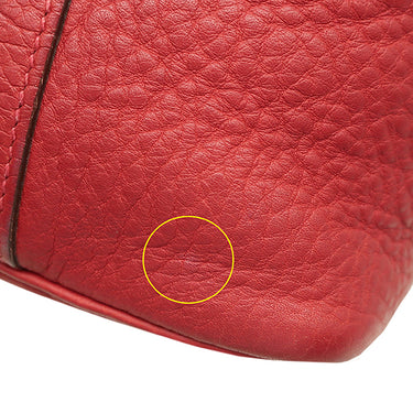 エルメス HERMES ピコタンPM ヴァーミリオン トリヨンクレマンス ハンドバッグ シルバー金具 赤