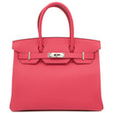 エルメス HERMES バーキン30 ローズエクストリーム ヴォーエプソン ハンドバッグ シルバー金具