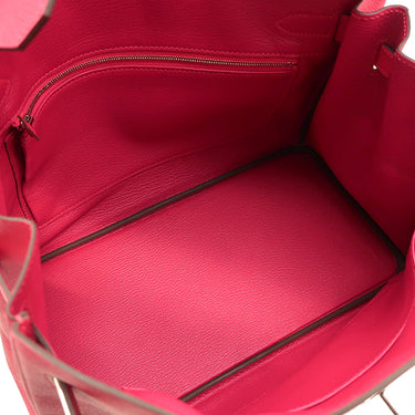 エルメス HERMES バーキン30 ローズエクストリーム ヴォーエプソン ハンドバッグ シルバー金具