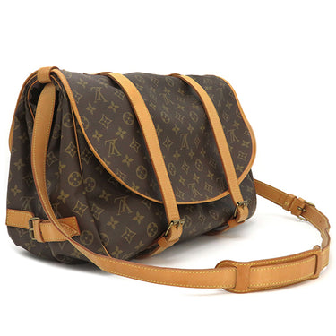 ルイヴィトン LOUIS VUITTON ソミュール 43 M42252 モノグラム モノグラムキャンバス ショルダーバッグ ゴールド金具 茶 肩掛け 斜め掛け