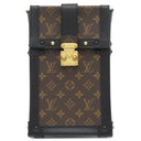 ルイヴィトン LOUIS VUITTON ポシェット トランク ヴェルティカル M63913 モノグラム モノグラムキャンバス レザー ショルダーバッグ ゴールド金具 茶 黒