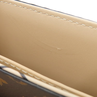 ルイヴィトン LOUIS VUITTON ポシェット トランク ヴェルティカル M63913 モノグラム モノグラムキャンバス レザー ショルダーバッグ ゴールド金具 茶 黒