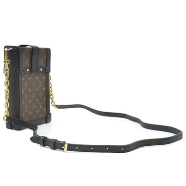 ルイヴィトン LOUIS VUITTON ポシェット トランク ヴェルティカル M63913 モノグラム モノグラムキャンバス レザー ショルダーバッグ ゴールド金具 茶 黒