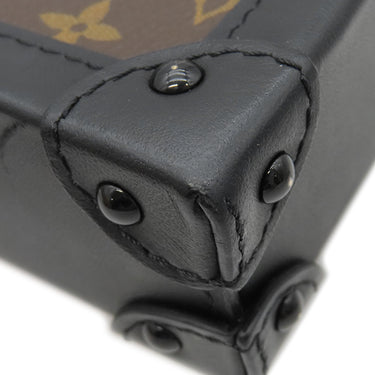 ルイヴィトン LOUIS VUITTON ポシェット トランク ヴェルティカル M63913 モノグラム モノグラムキャンバス レザー ショルダーバッグ ゴールド金具 茶 黒