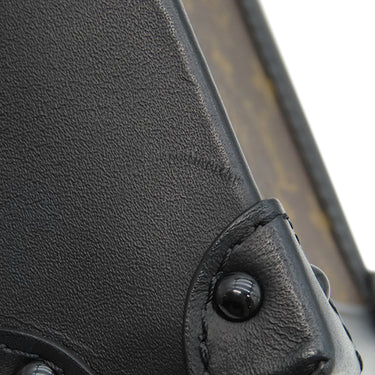 ルイヴィトン LOUIS VUITTON ポシェット トランク ヴェルティカル M63913 モノグラム モノグラムキャンバス レザー ショルダーバッグ ゴールド金具 茶 黒