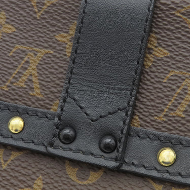 ルイヴィトン LOUIS VUITTON ポシェット トランク ヴェルティカル M63913 モノグラム モノグラムキャンバス レザー ショルダーバッグ ゴールド金具 茶 黒