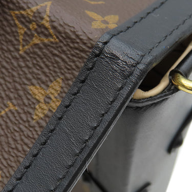 ルイヴィトン LOUIS VUITTON ポシェット トランク ヴェルティカル M63913 モノグラム モノグラムキャンバス レザー ショルダーバッグ ゴールド金具 茶 黒