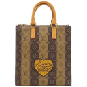 ルイヴィトン LOUIS VUITTON サックプラ メッセンジャー M45969 モノグラムストライプ モノグラムストライプ 2WAYバッグ ゴールド金具 NIGO LVスクエアード ハンドバッグ ショルダーバッグ 茶