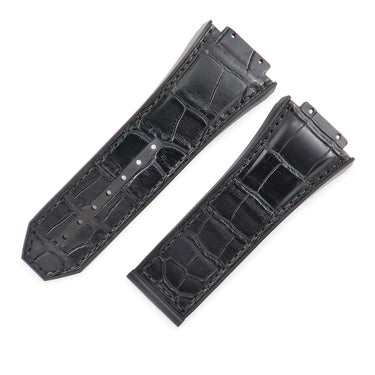 ウブロ HUBLOT スピリットオブビッグバン 601用 クロコ×ラバーバンド ブラック クロコダイル ラバー 腕時計パーツ 純正 替え ベルト ストラップ 替え 31mm ブラック 黒