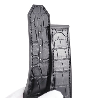 ウブロ HUBLOT スピリットオブビッグバン 601用 クロコ×ラバーバンド ブラック クロコダイル ラバー 腕時計パーツ 純正 替え ベルト ストラップ 替え 31mm ブラック 黒