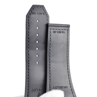 ウブロ HUBLOT スピリットオブビッグバン 601用 クロコ×ラバーバンド ブラック クロコダイル ラバー 腕時計パーツ 純正 替え ベルト ストラップ 替え 31mm ブラック 黒