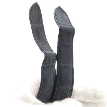 カルティエ Cartier ネイビー クロコダイル 腕時計パーツ 新品同様 純正 替え ベルト ストラップ 22ｍｍ ネイビー