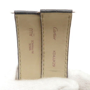 カルティエ Cartier ネイビー クロコダイル 腕時計パーツ 新品同様 純正 替え ベルト ストラップ 22ｍｍ ネイビー