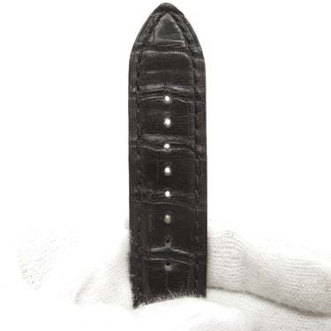 ジャガールクルト JAEGER LECOULTRE 純正 ブラック クロコダイル 腕時計パーツ 替え レザー クロコ ベルト ストラップ バンド 21mm ブラック 黒