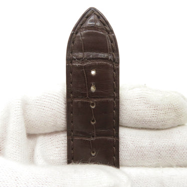 ジャガールクルト JAEGER LECOULTRE ダークブラウン クロコダイル 腕時計パーツ 純正 替え レザー クロコ ベルト ストラップ バンド 21mm ダークブラウン 茶