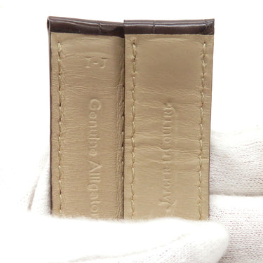 ジャガールクルト JAEGER LECOULTRE ダークブラウン クロコダイル 腕時計パーツ 純正 替え レザー クロコ ベルト ストラップ バンド 21mm ダークブラウン 茶