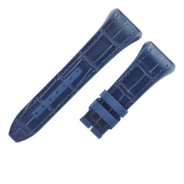 フランクミュラー FRANCK MULLER ヴァンガード V45用 クロコ×ラバーバンド ネイビー クロコダイル ラバー 腕時計パーツ 純正 ベルト バンド ストラップ 替え 28mm 紺 ネイビー