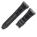 フランクミュラー FRANCK MULLER ヴァンガード V45用 クロコ×ラバーバンド ブラック クロコダイル ラバー 腕時計パーツ 純正 ベルト バンド ストラップ 替え 28mm 黒 ブラック