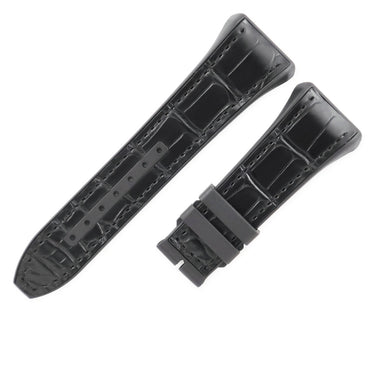フランクミュラー FRANCK MULLER ヴァンガード V45用 クロコ×ラバーバンド ブラック クロコダイル ラバー 腕時計パーツ 純正 ベルト バンド ストラップ 替え 28mm 黒 ブラック