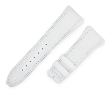 フランクミュラー FRANCK MULLER ヴァンガード V45用 クロコ×ラバーバンド ホワイト クロコダイル ラバー 腕時計パーツ 未使用 純正 ベルト バンド ストラップ 替え 28mm 白 ホワイト