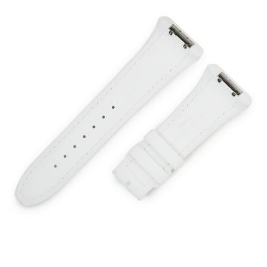 フランクミュラー FRANCK MULLER ヴァンガード V45用 クロコ×ラバーバンド ホワイト クロコダイル ラバー 腕時計パーツ 未使用 純正 ベルト バンド ストラップ 替え 28mm 白 ホワイト