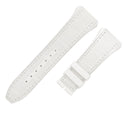 フランクミュラー FRANCK MULLER ヴァンガード V45用 クロコ×ラバーバンド ホワイト クロコダイル ラバー 腕時計パーツ 未使用 純正 ベルト バンド ストラップ 替え 28mm ホワイト 白