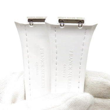 フランクミュラー FRANCK MULLER ヴァンガード V45用 クロコ×ラバーバンド ホワイト クロコダイル ラバー 腕時計パーツ 未使用 純正 ベルト バンド ストラップ 替え 28mm ホワイト 白